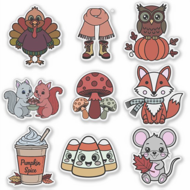 Adesivo 🍂 Autumn Adventures Sticker Pack (Frente)