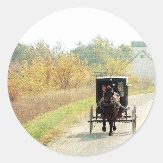 Adesivo Autumn Amish Horse and Buggy