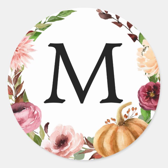Adesivo Autumn Bliss Monogramas favorece os Stickers Rusti (Frente)
