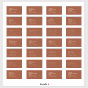 Adesivo Autumn Boho Deco Rust Guest Address Label
