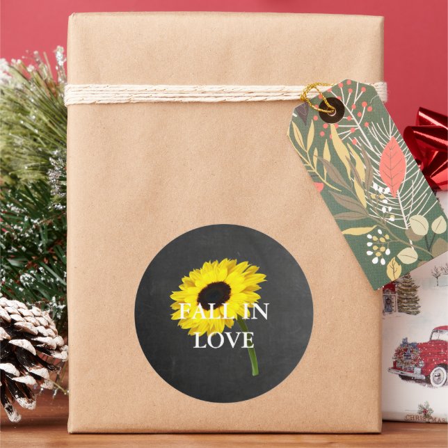 Adesivo Autumn Bride Sunflower Celebration Rustic Party (Feriado)