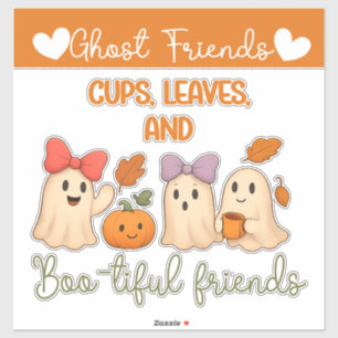 Adesivo Autumn Cups, Folhas e Bons Companheiros