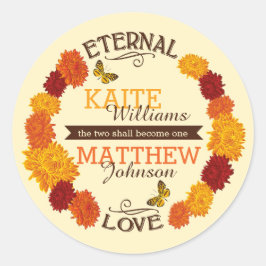 Adesivo Autumn Dahlia Wreath