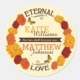 Adesivo Autumn Dahlia Wreath