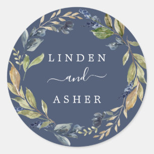 Adesivo Autumn Greenery   Focos de Envelope de Casamento M