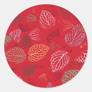 Adesivo Autumn, Leaves Pattern