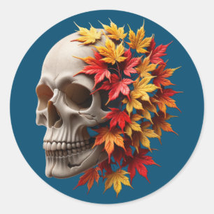 Adesivo Autumn Leaves Skull
