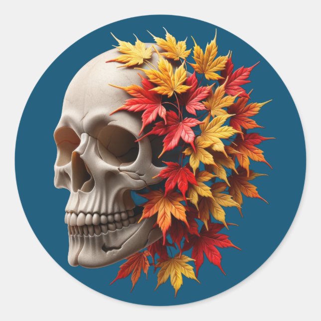 Adesivo Autumn Leaves Skull (Frente)