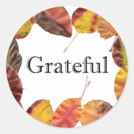 Adesivo Autumn Leaves Surround Grateful