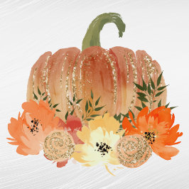 Adesivo Autumn Orange Pumpkins Floral