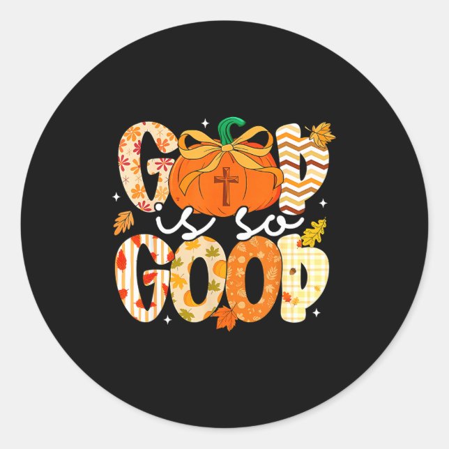 Adesivo Autumn Pumpkin Christian Thanksgiving Faith God Is (Frente)