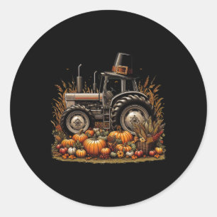 Adesivo Autumn Pumpkin Fall Trator de Ação de Graças Mulhe
