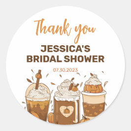 Adesivo Autumn Pumpkin Spice Coffee Fall Chá de panela