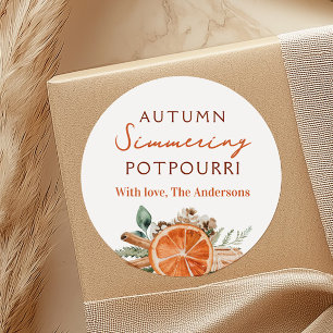 Adesivo Autumn Simmering Potpourri Gift
