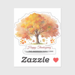 Adesivo autumn trees happy thanksgiving sticker
