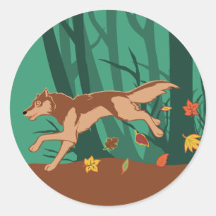 Adesivo Autumn Wolf