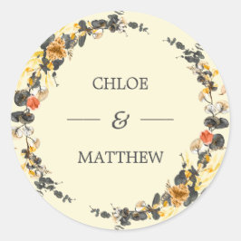 Adesivo Autumn Wreath | Personalização do casamento modern