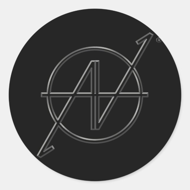 Adesivo AV 09 Logotipo Black Sticker (Frente)
