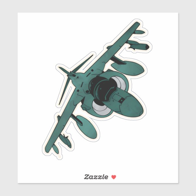 Adesivo AV-8B Harrier, V/STOL Attached Aircraft (Folha)