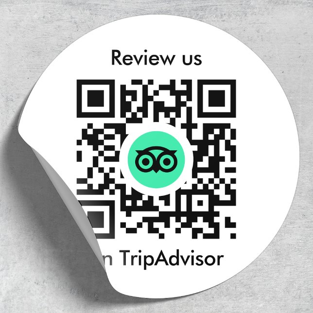 Adesivo Avaliações do Tripadvisor | Business Review Código (Gain TripAdvisor reviews with this editable sticker template)