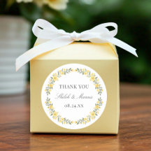 Avalon Yellow Wildflower Circle Favor de Casamento