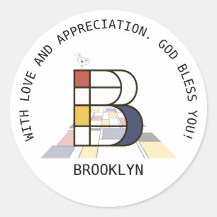 Adesivo Avant-Garde Art Style Monograma. Letra A