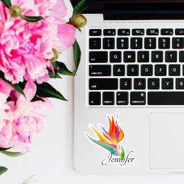 Adesivo Ave Aquarela De Paraíso