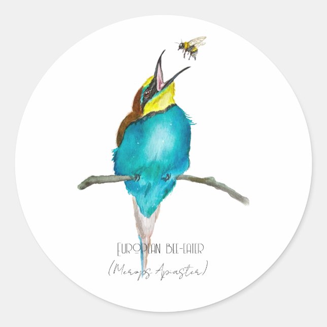 Adesivo Ave aquosa (apicultura europeia) (Frente)