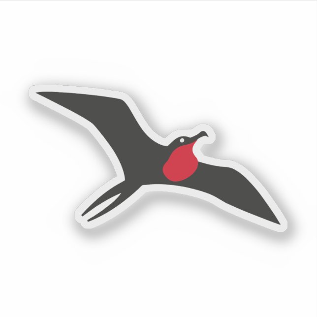 Adesivo ave fragata da nova bandeira de Barbuda, Antígua e (Frente)