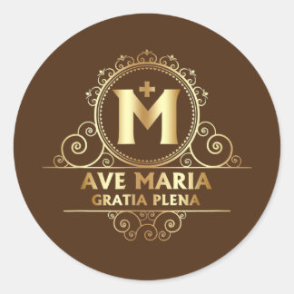 Adesivo Ave Maria Schubert Massa Latina Abençoada Mãe Mari