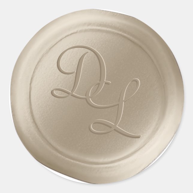 Adesivo Aveia Beige 2 - Letra Monograma Cera-Vinhetas (Frente)