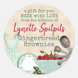 Adesivo avental das cerejas Chiques da cozinha