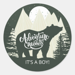 Adesivo Aventura Aguarda Urso É Um Menino