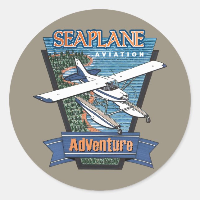 Adesivo Aventura da Seaplane Aviation (Frente)