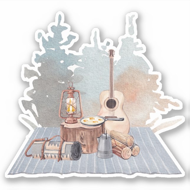 Adesivo Aventura de Campanha de Vida no Exterior (Frente)