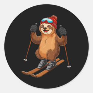 Adesivo Aventura de Esqui Sloth Esportes de inverno