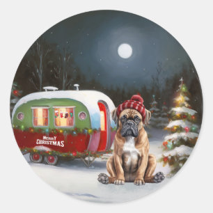 Adesivo Aventura de Natal da Caravana Boxer de Inverno
