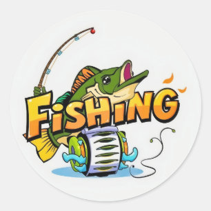 Adesivo Aventura de pesca divertida!
