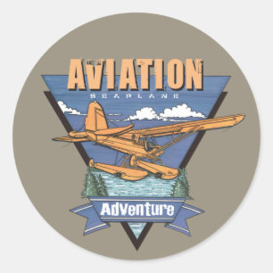 Adesivo Aventura do hidroavião da aviação