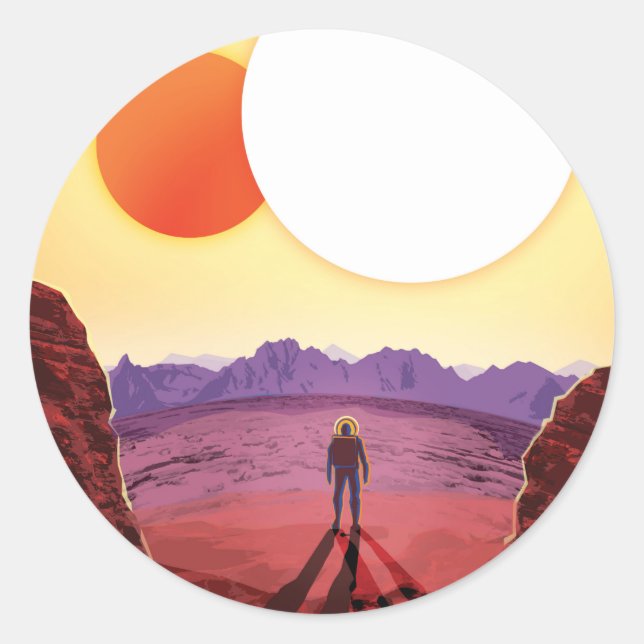 Adesivo Aventura do Planeta de Destino do Kepler Space Via (Frente)