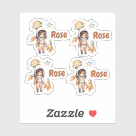 Adesivo Aventura Espacial do Astronauta Bonito personaliza