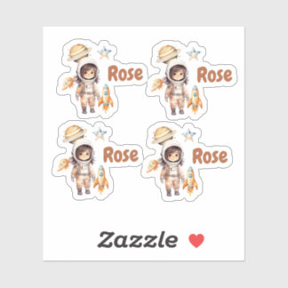 Adesivo Aventura Espacial do Astronauta Bonito personaliza