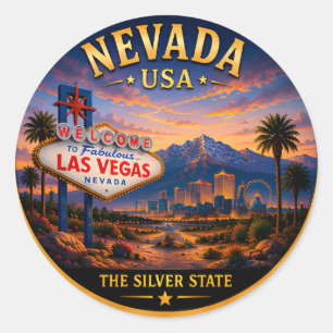 Adesivo Aventura no Deserto do Estado Prateado de Nevada
