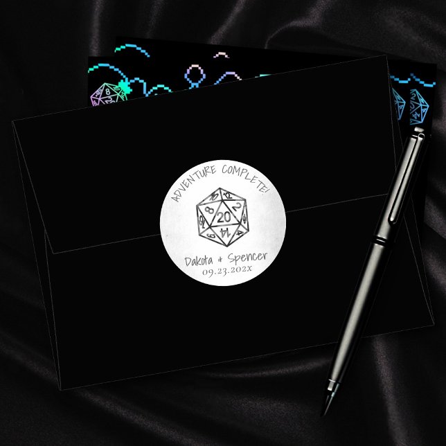Adesivo Aventura RPG Concluída | Tabletop Dice Clássico (Criador carregado)