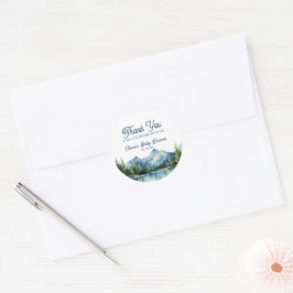 Adesivo Aventura Rústica de Montanha da Floresta de Aquare