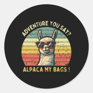 Adesivo Aventura Você Diz Alpaca Minhas Bolsas Vintage Par
