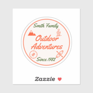 Adesivo Aventuras de Campanha da Família Personalizada
