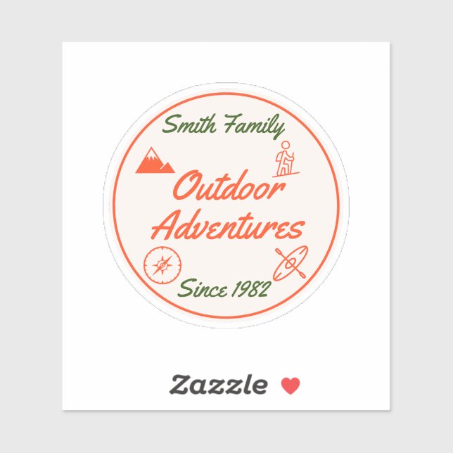 Adesivo Aventuras de Campanha da Família Personalizada (Folha)