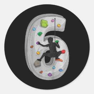 Adesivo Aventuras de escalada de 6 anos de idade no 6º ani