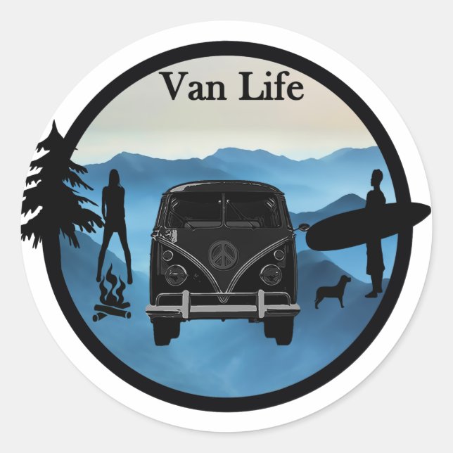 Adesivo Aventuras de Van Life (Frente)